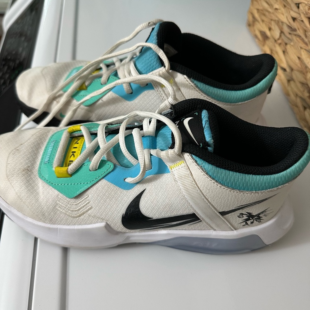 Nike Kids Sneakers - White, Aqua, and Black